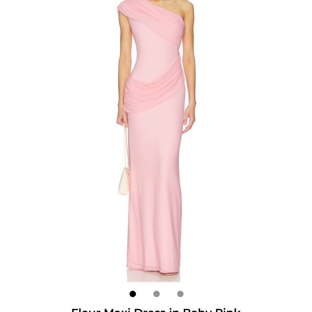 REVOLVE Superdown One-Shoulder Pink Maxi Dress